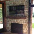 Reclaimed Barn Wood Hearth Distressed & Stained